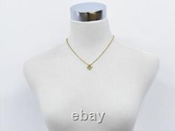 Christian Dior Logo Rhinestone Gold Plated Necklace