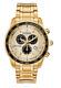 Citizen Eco Drive Mens Brycen Gold Plated Stainless Chronograph Watch Bl5512-59p