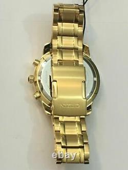Citizen Eco Drive Mens Brycen Gold Plated Stainless Chronograph Watch Bl5512-59P