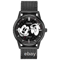 Citizen Eco-Drive Unisex Mickey Mouse Black Ion Plated 40mm Watch FE7065-52W