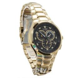 Citizen Men's Watch AT0902-59E Gold Plated Eco Drive Chronograph NEW