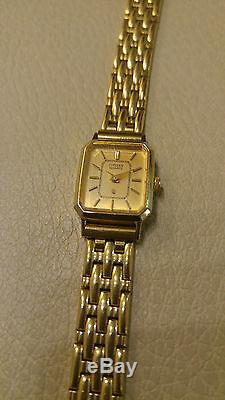 Citizen women's watch base metal YP 3220 gold plated vintage rare