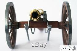Civil War Cannon 24K Gold Plated Metal Built Model 9.8 USA 1857 Field Artillery