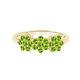 Cluster 2.10 Ctw Round Peridot 10k Yellow Gold Yellow Plated Promise Ring