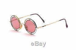 Colorful round sunglasses double rim by CASANOVA 24 KT Gold plated MTC-2 N64