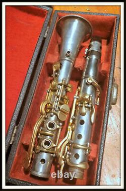 Conn Metal Eb Albert HP Clarinet with gold plated keys. C. 1895