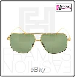 DITA FLIGHT 005 Square 18K Gold Plated Green DRX7805 Titanium Sunglasses 7805