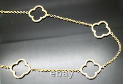 Designer Inspired 14k Yellow Gold Plated Sterling Silver 36 Long Necklace