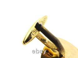 Dior cuff CD mark gold-plated Auth used T16860
