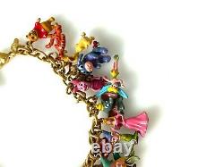 Disney 37 Character Charm Bracelet in 24ct Gold Plate