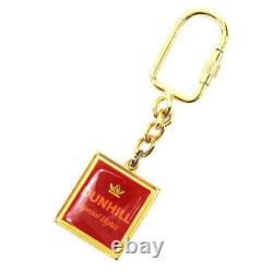 Dunhill Keychain Gold Plated Used Auth C3633