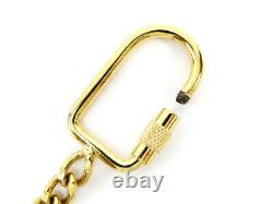 Dunhill Keychain Gold Plated Used Auth C3633