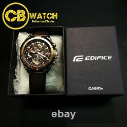 EFR-539L-5A CASIO EDIFICE Chronograph Gray Ion Plated Bezel Leather Band 100m