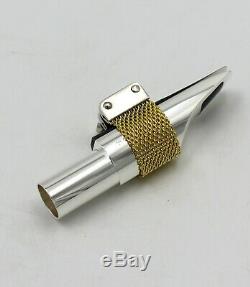 Eastern music fat boy metal tenor sax mouthpiece with ligature in gold/silver