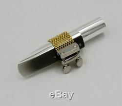 Eastern music fat boy metal tenor sax mouthpiece with ligature in gold/silver