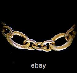 Elegant 18k Gold Plated Chunky Link Chain Heavy Choker Necklace Unisex Jewelry