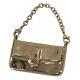 Fendi Keyring Bag Charm Gold Plated Metal Vintage Italy Authentic #oo385 O