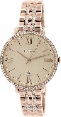 Fossil Women's Jacqueline ES3546 Rose-Gold Stainless-Steel Plated Japanese Qu