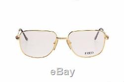 Fred Paris Zephir rare luxury squared vintage 24K Gold & Platinum Plated eyeglas