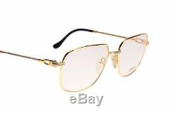 Fred Paris Zephir rare luxury squared vintage 24K Gold & Platinum Plated eyeglas