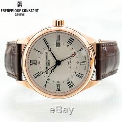Frederique Constant Classics GMT Rose Gold Plated Automatic Date FC-350MC5B4 OS