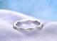 Full Eternity White Gold Plated 1.2ct Wedding Ring Band Round Simulated Diamond