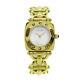 Gucci 6400l Ladies Quartz Wristwatch Watch Gold Plated 0089773 31195