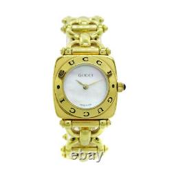 GUCCI 6400L Ladies Quartz Wristwatch Watch Gold plated 0118878 32922