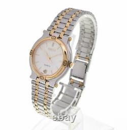 GUCCI 9000M Stainless Steel/Gold Plated Ivory Dial Quartz Men's Watch G#106500