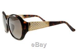 GUCCI GG 3706/F/S Oval Women Sunglasses Tortoise Havana Brown Gold Plated GG3706