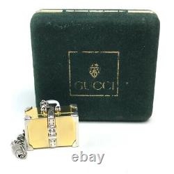GUCCI Old Gucci Trunk Bag Charm Key Holder Gold Plated / Metal Silver x Gold