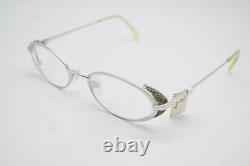 Glasses DANIEL SWAROVSKI S050 Gold plated Silver Oval Frames New