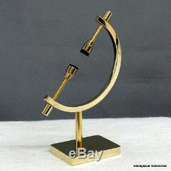 Gold Plated Caliper Stand Fossil Specimen Mineral Display AU4