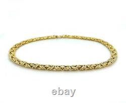 Gold Plated Sterling Silver Byzantine Necklace 18in