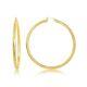 Gold Plated Sterling Silver High-polished 4x70mm Large Classic Hoop Earrings
