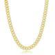 Gold Plated Sterling Silver Micro Pave Cz 6.5mm Cuban Links Chain Necklace