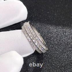 Gorgeous 2Ct Round Cut Moissanite Wedding Bridal Band Ring 14k White Gold Plated