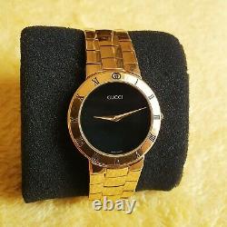 Gucci 3300M Pulp Fiction 18K Gold Plated Men's Watch 33 mm (NR796)
