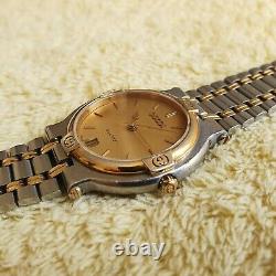 Gucci 9000M 18K Gold Plated & Stainless Steel Men's/Women's Watch 32 mm (NR738)