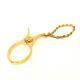 Hermes Filou Gold Metal Plated Glove Clip Accessory Good Condition (retail $355)