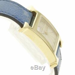 HERMES H watch Watches HH1.201 Gold Plated/Leather Ladies