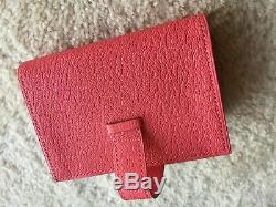 HERMES goatskin Bearn card holder with gusset and gold plated H tab closure Case