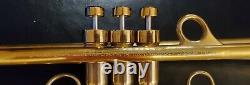 Harrelson Bravura Custom trumpet (3)tuning slides engraving GOLD PLATED