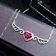 Heart Cut Simulated Pink Ruby Women's Halo Heart Pendant 14k White Gold Plated