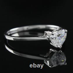 Heart Promise Wedding Ring Simulated Diamond 14k Gold Plated Real Silver