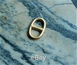 Hermes Paris Matte Gold Plated Chaine de Ancre Anchor Chain Scarf Ring