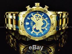 INVICTA Men's MOTO Scuba 3.0 Chronograph 18K Gold Plated SS Bracelet Watch