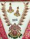 Indian Bollywood Micro Gold Plated Jewelry Red Bridal Necklace Jhumka Haram Set
