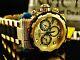 Invicta 46mm Specialty Capsule Swiss Chronograph 18k Gold Plated Gold Dial Watch
