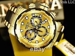 Invicta 46mm Specialty Capsule Swiss Chronograph 18K Gold Plated Gold Dial Watch